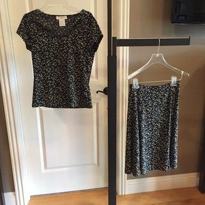 Jones New York Petite Shirt Skirt Combo Size PP